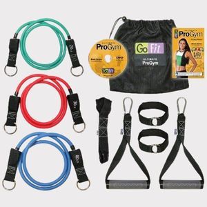 GoFit Pro Gym-in-a-Bag Round Resistance Bands Home Gym Door Anchor Ankle Straps